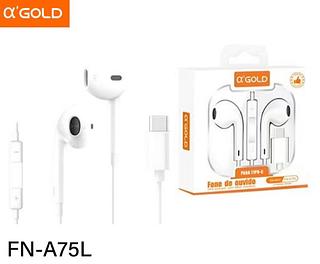 Fone de ouvido com fio tipo c semBorrachinha FNA75L