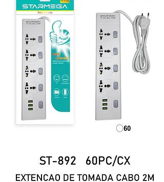Filtro de linha extensão TOMADA cabo 2M ST892