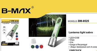 Lanterna 5in1 com luz negra ,imã ,e brilha no escuro e recarrega o celular BM-8525