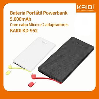 carregador portatil kaidi 5.000mah original KD952