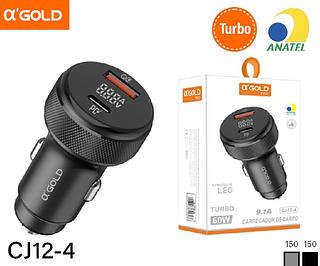 Carregador veicular 9.1A - PD+QCTurbo - 60W - Exibição de LED CJ124